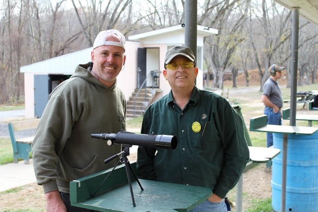 Kevin and Danny with a spotting scope