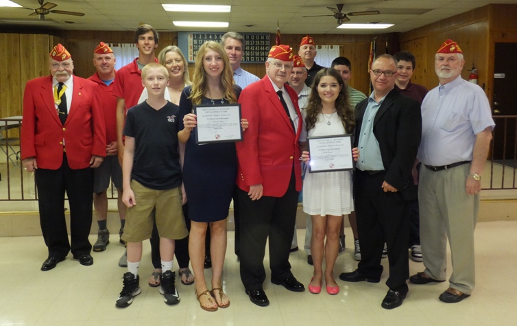 Scholarship recipients, family, and detachment members